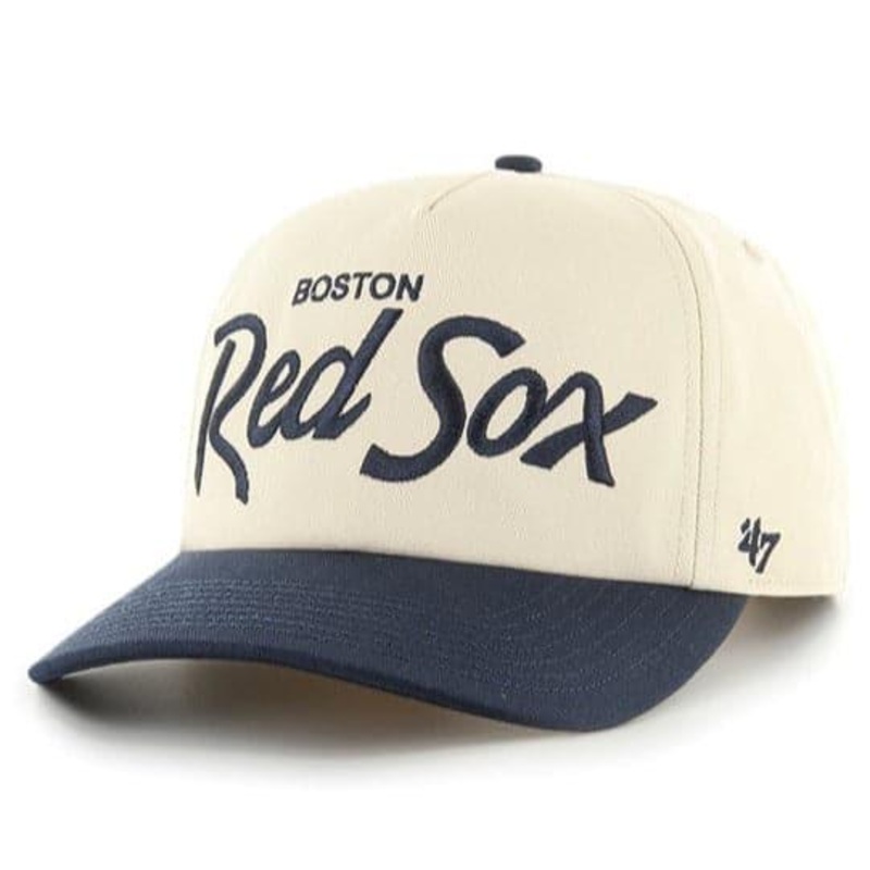 Boston Red Sox 47 MLB 2T Script Nantasket Pre-Curved Snapback Hat – Natural