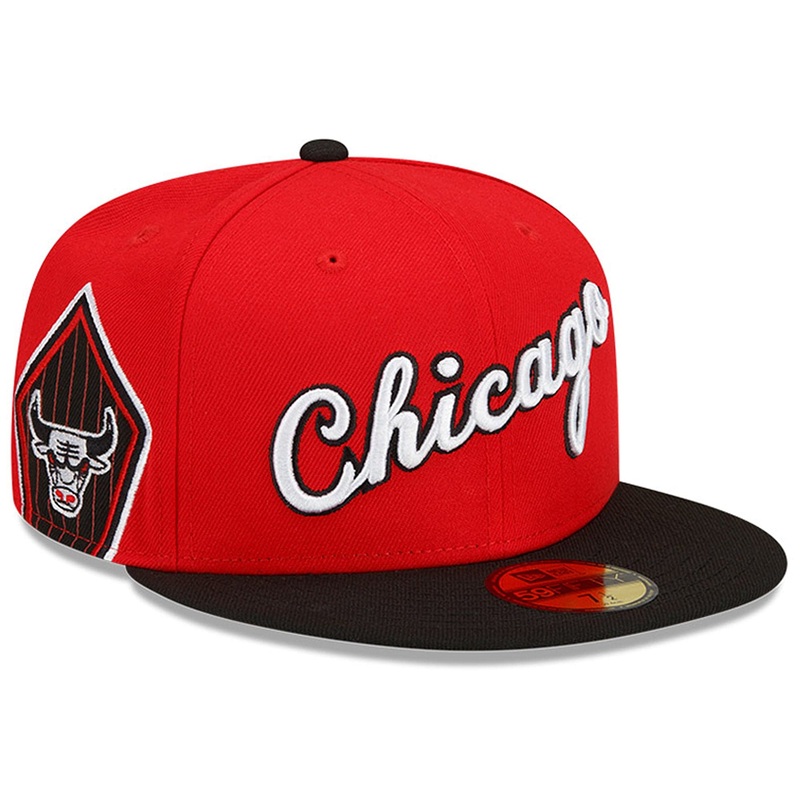 Chicago Bulls New Era NBA 21-22 City Edition 59FIFTY Fitted Hat – Red