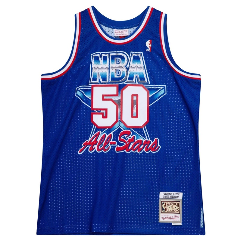 David Robinson Mitchell & Ness NBA 92-93 All Star Swingman Jersey – Blue