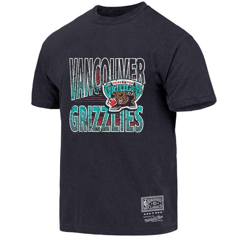 Memphis Grizzlies Mitchell & Ness NBA Incline Stack Vintage T-Shirt – Faded Black