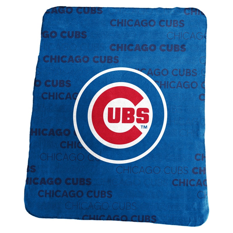 MLB Chicago Cubs Logo Brands 50×60 Classic Fleece Blanket