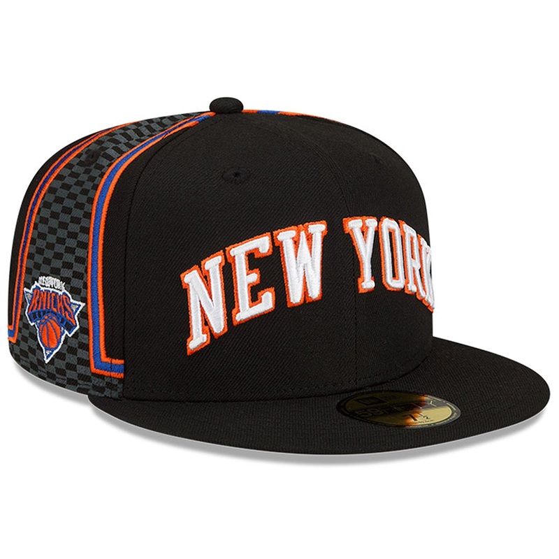 New York Knicks New Era NBA 21-22 City Edition 59FIFTY Fitted Hat – Black