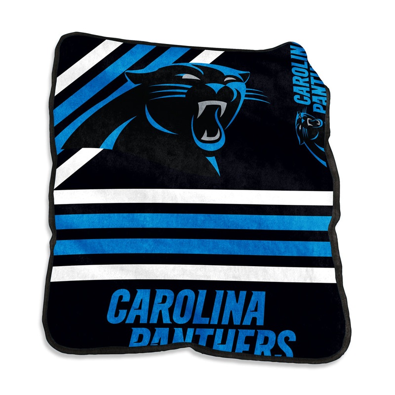 NFL Carolina Panthers Logo Brands 50×60 Raschel Blanket