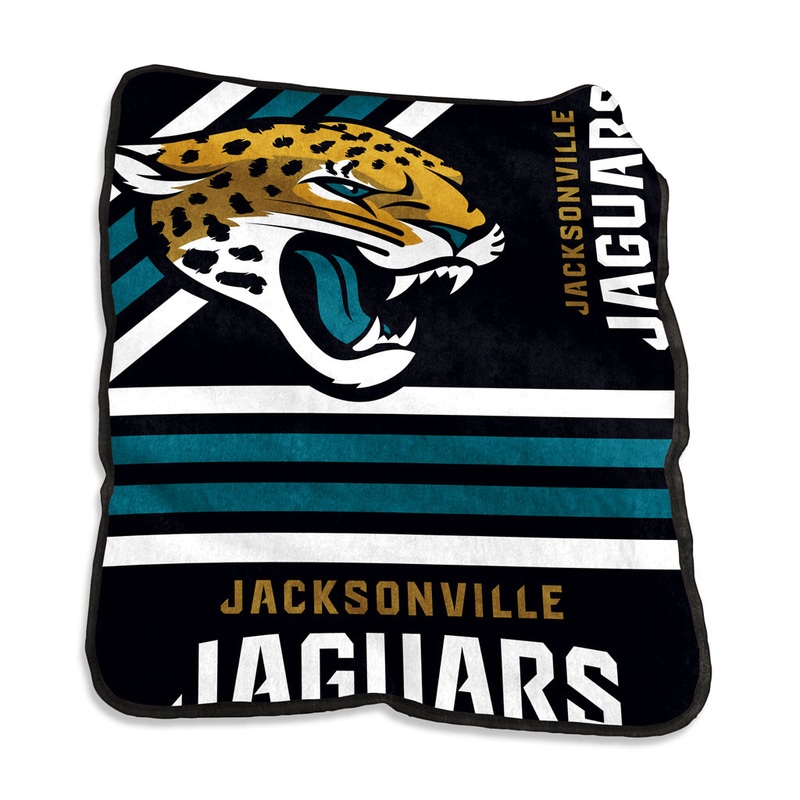 NFL Jacksonville Jaguars Logo Brands 50×60 Raschel Blanket