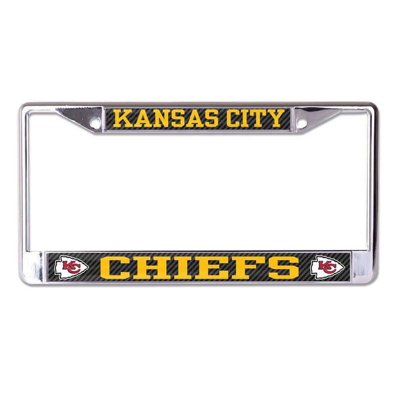 NFL Kansas City Chiefs WinCraft Carbon License Plate Frame