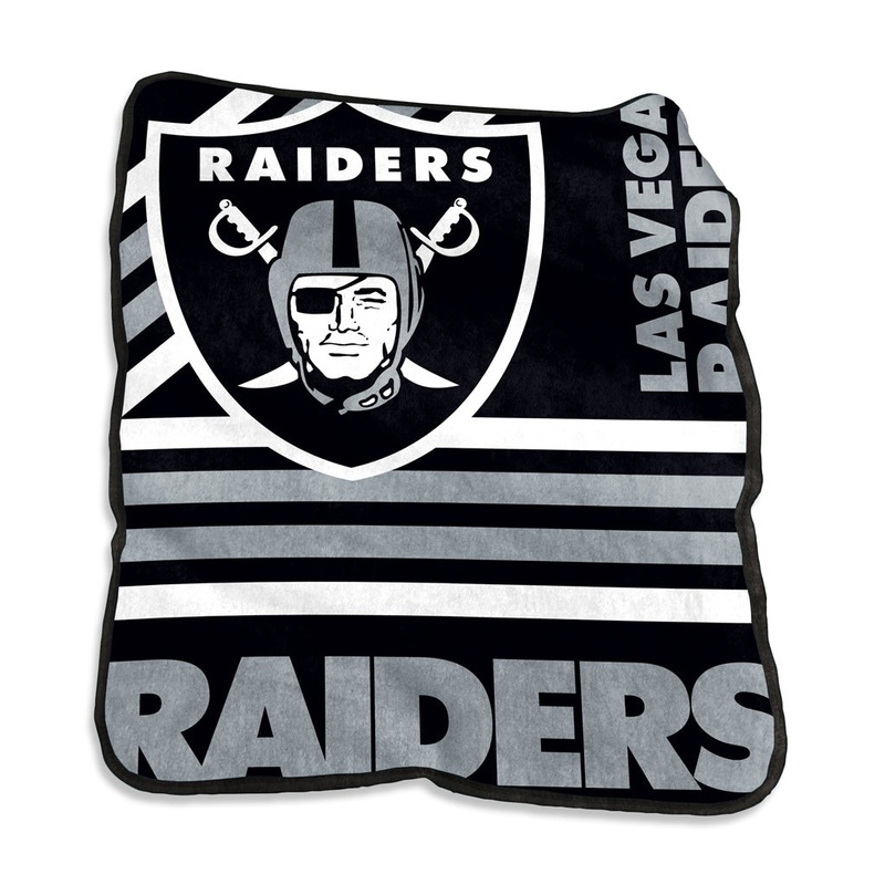 NFL Las Vegas Raiders Logo Brands 50×60 Raschel Blanket