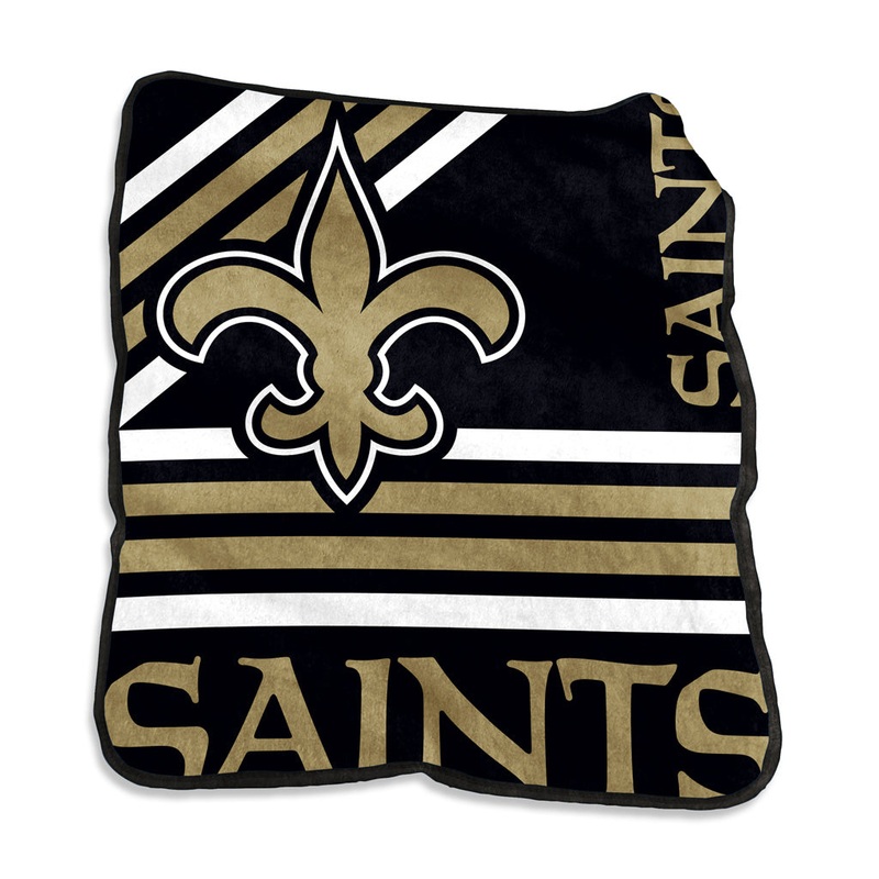 NFL New Orleans Saints Logo Brands 50×60 Raschel Blanket