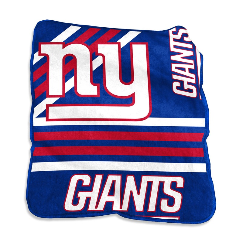 NFL New York Giants Logo Brands 50×60 Raschel Blanket