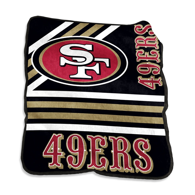 NFL San Francisco 49ers Logo Brands 50×60 Raschel Blanket