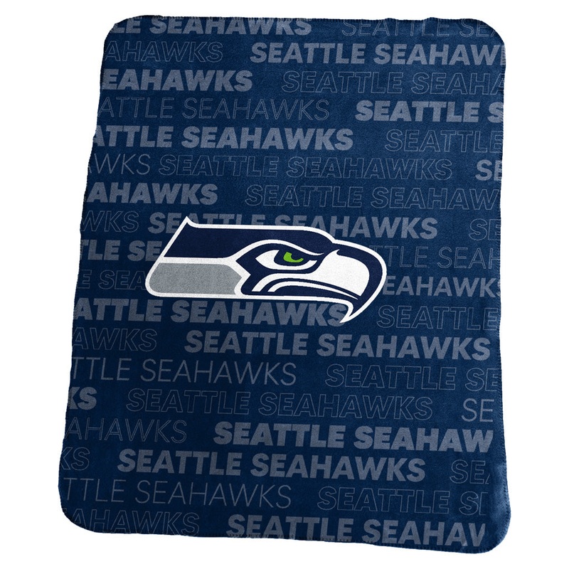 NFL Seattle Seahawks Logo Brands 50×60 Classic Fleece Blanket