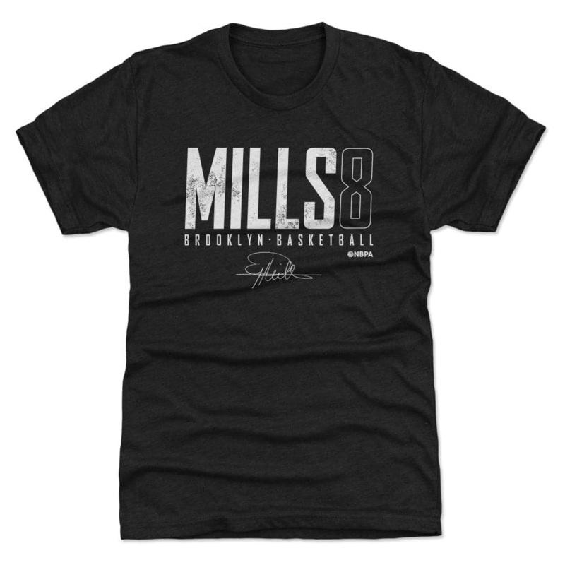 Patty Mills Brooklyn Nets 500 Level NBA Elite Premium Tri-Blend T-Shirt – Black