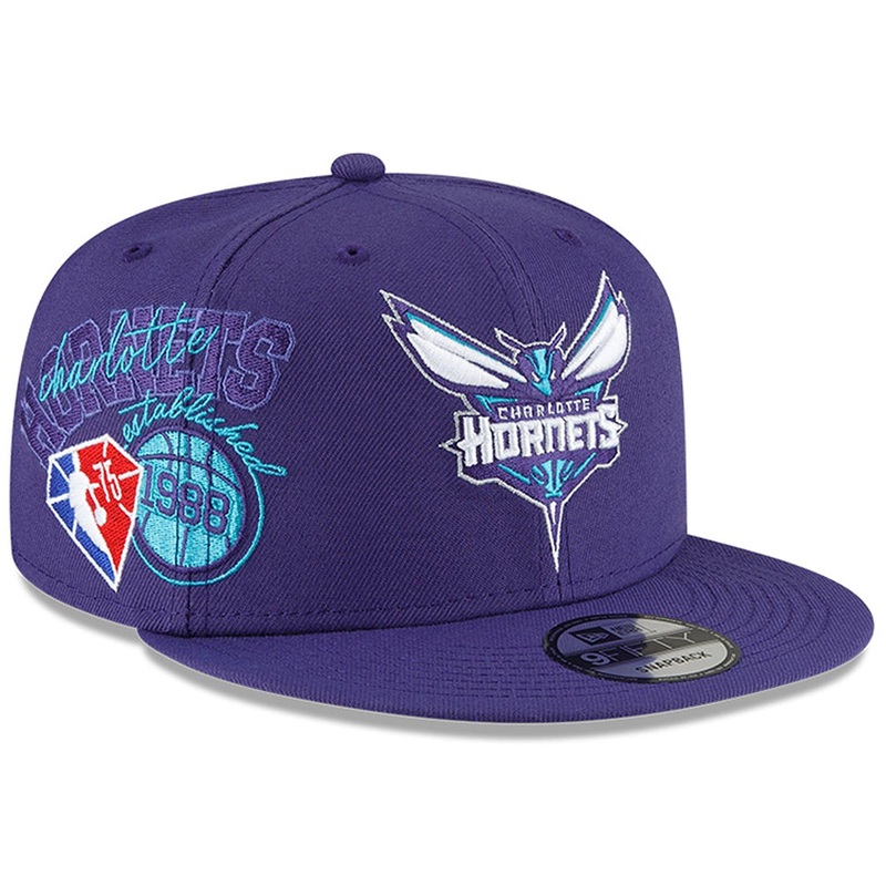 Charlotte Hornets New Era NBA 21-22 Back Half 9FIFTY Snapback Hat – Purple