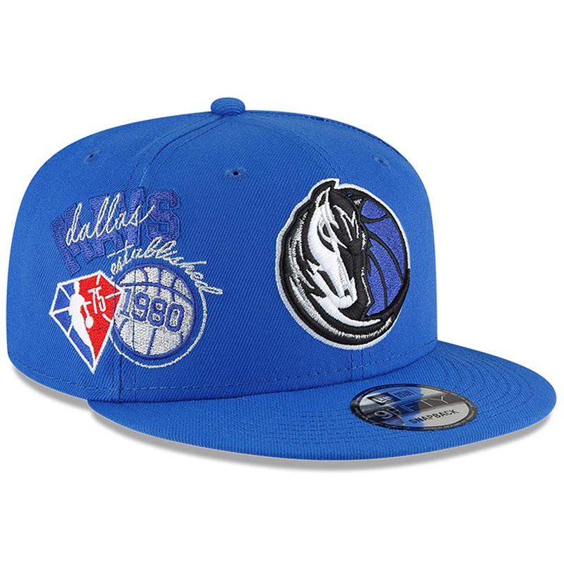 Dallas Mavericks New Era NBA 21-22 Back Half 9FIFTY Snapback Hat – Blue