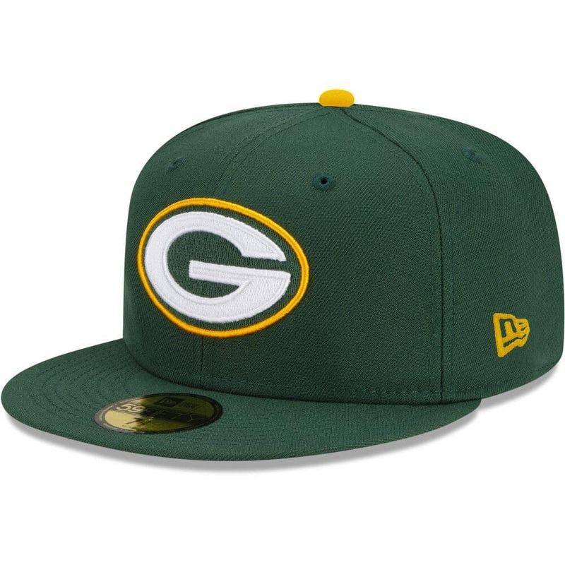Green Bay Packers New Era NFL Back Script 59FIFTY Fitted Hat – Green
