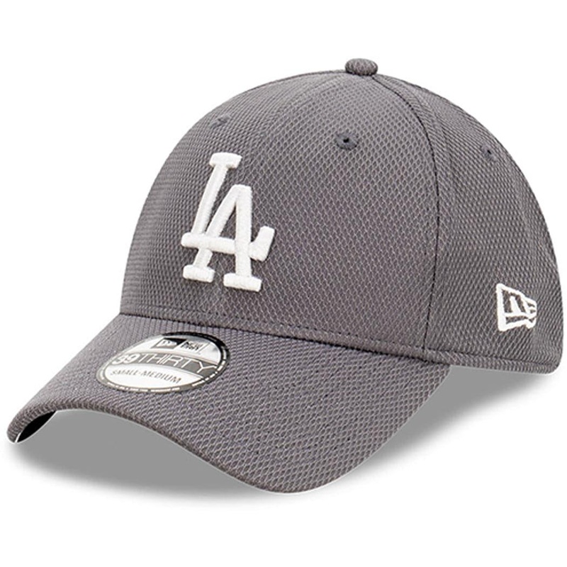 Los Angeles Dodgers New Era MLB Graphite Diamond Era 39THIRTY Stretch Fit Hat – Grey