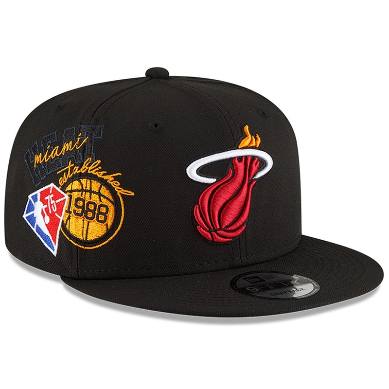 Miami Heat New Era NBA 21-22 Back Half 9FIFTY Snapback Hat – Black
