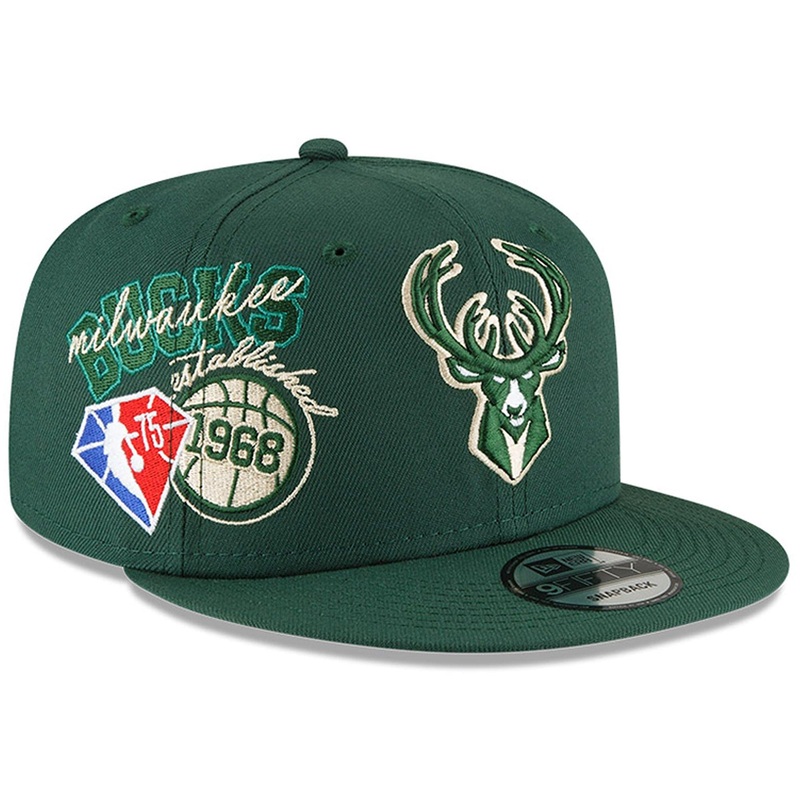 Milwaukee Bucks New Era NBA 21-22 Back Half 9FIFTY Snapback Hat – Green
