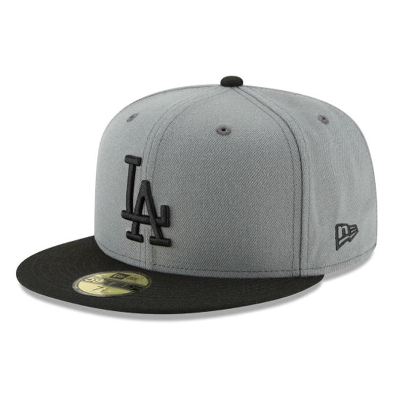 MLB Los Angeles Dodgers New Era Two-Tone Basic 59FIFTY – Gray/Black Hat