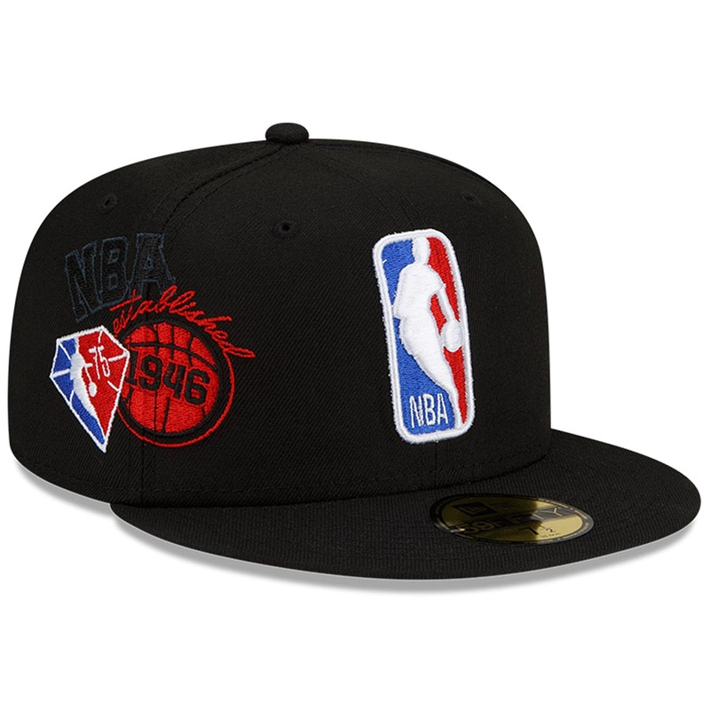 NBA Logoman New Era NBA 21-22 Back Half 59FIFTY Fitted Hat – Black