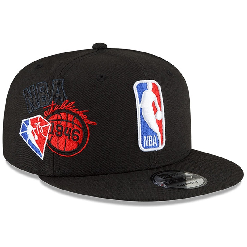 NBA Logoman New Era NBA 21-22 Back Half 9FIFTY Snapback Hat – Black