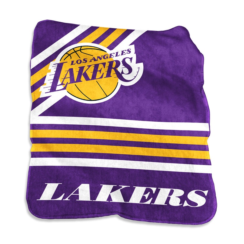 NBA Los Angeles Lakers Logo Brands 50×60 Raschel Blanket