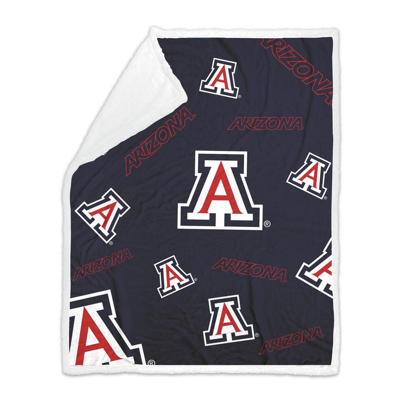 NCAA Arizona Wildcats Logo Brands 50×60 Sherpa
