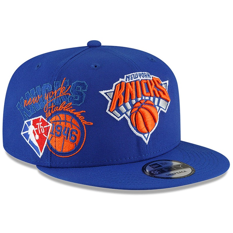 New York Knicks New Era NBA 21-22 Back Half 9FIFTY Snapback Hat – Blue
