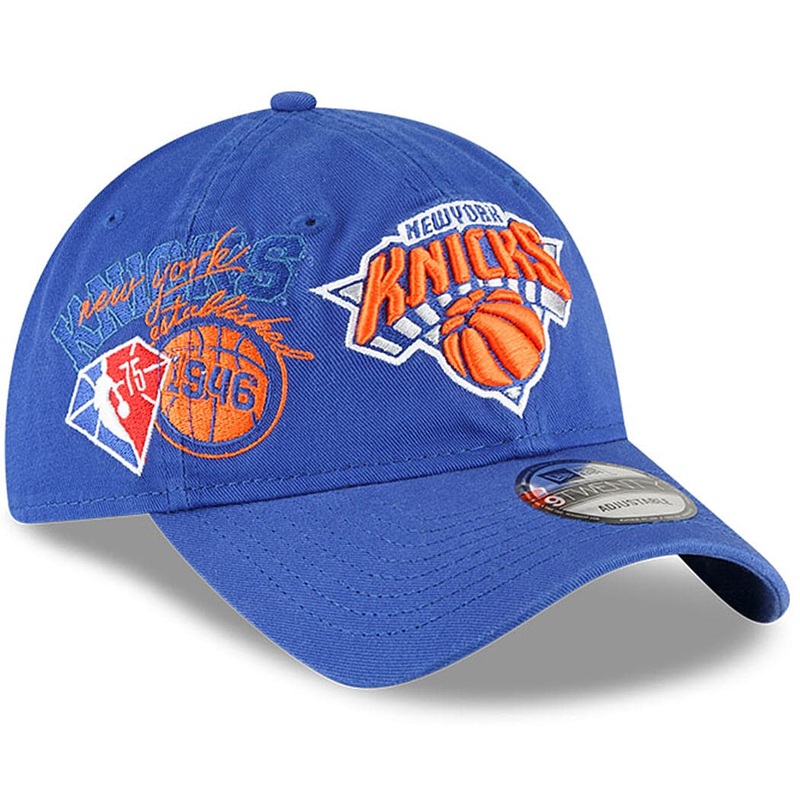 New York Knicks New Era NBA 21-22 Back Half 9TWENTY Hat – Blue