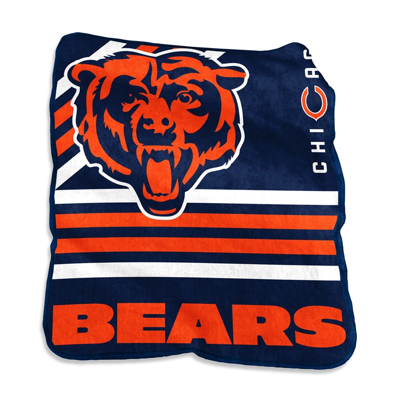 NFL Chicago Bears Logo Brands 50×60 Raschel Blanket