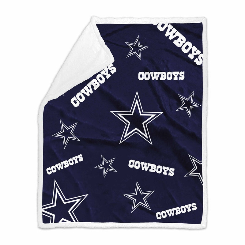 NFL Dallas Cowboys Logo Brands 50×60 Sherpa