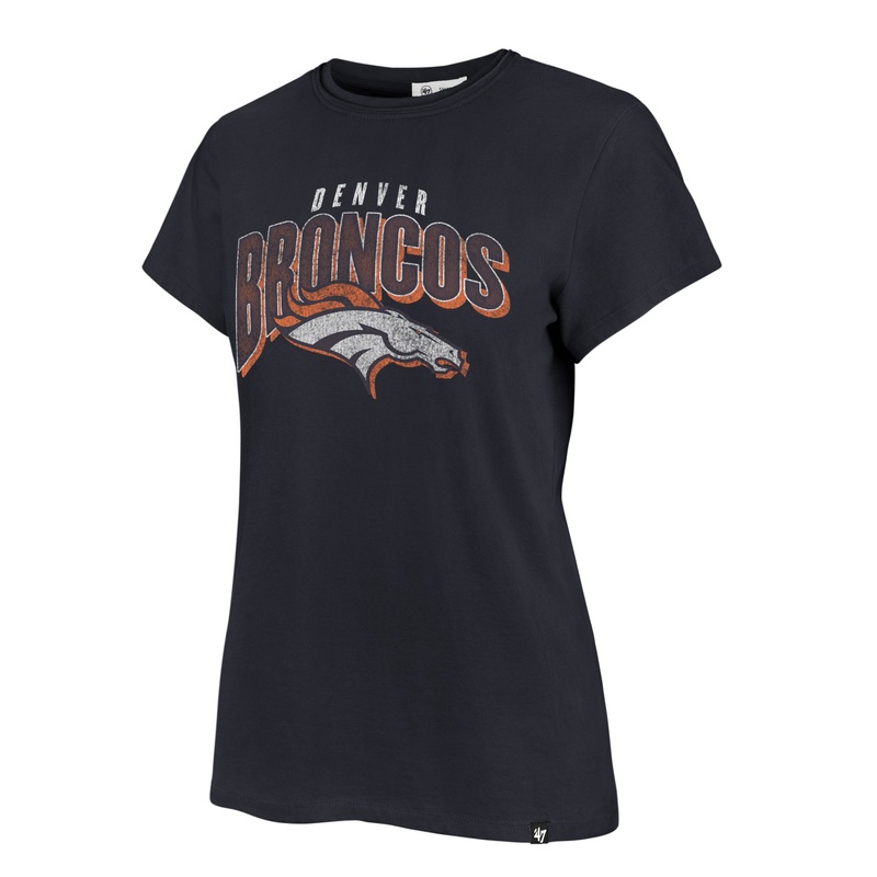 NFL Denver Broncos Women’s ’47 Treasure Frankie T-Shirt – Blue