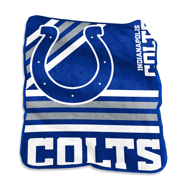 NFL Indianapolis Colts Logo Brands 50×60 Raschel Blanket