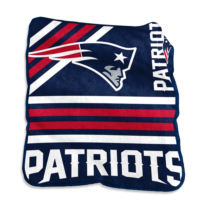 NFL New England Patriots Logo Brands 50×60 Raschel Blanket
