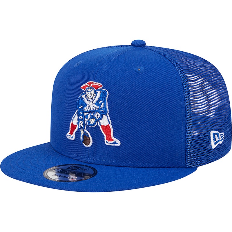 NFL New England Patriots New Era Trucker 9FIFTY Snapback Hat – Blue