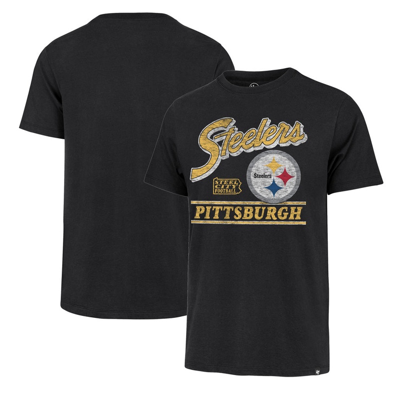 NFL Pittsburgh Steelers ’47 Fly By Franklin T-Shirt – Black