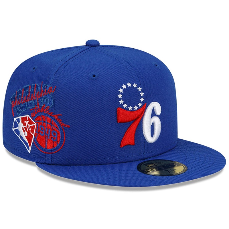 Philadelphia 76ers New Era NBA 21-22 Back Half 59FIFTY Fitted Hat – Blue