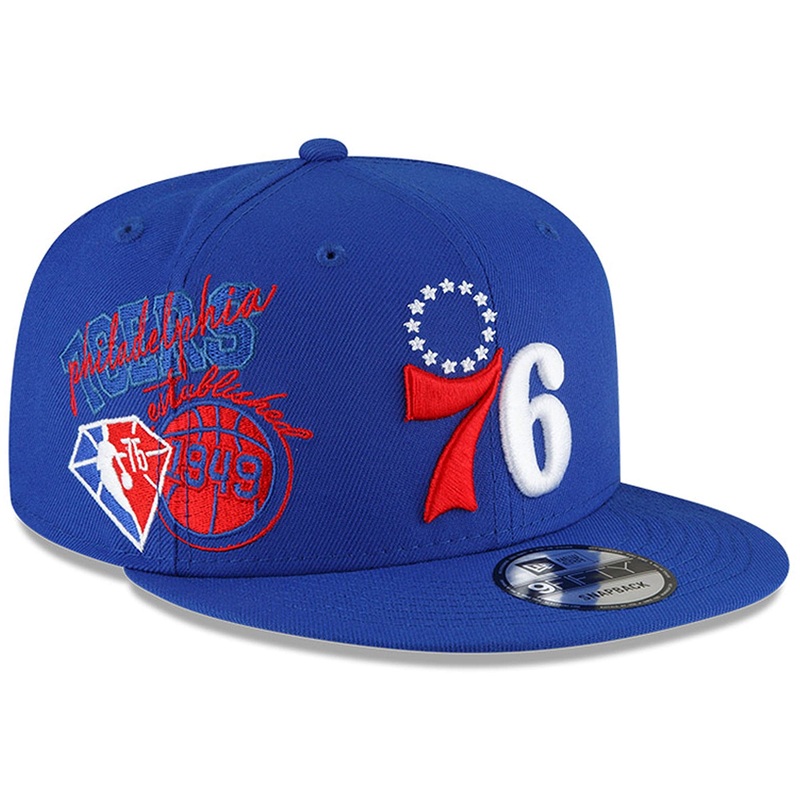Philadelphia 76ers New Era NBA 21-22 Back Half 9FIFTY Snapback Hat – Blue