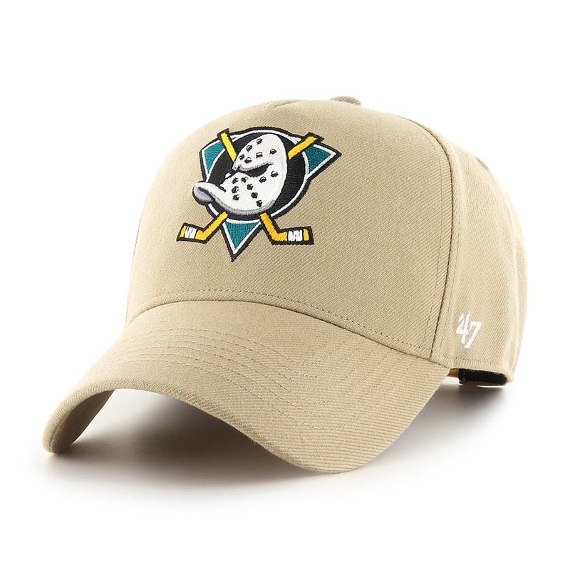 Anaheim Mighty Ducks 47 NHL Team MVP DT Pinch Curve Snapback Hat – Khaki