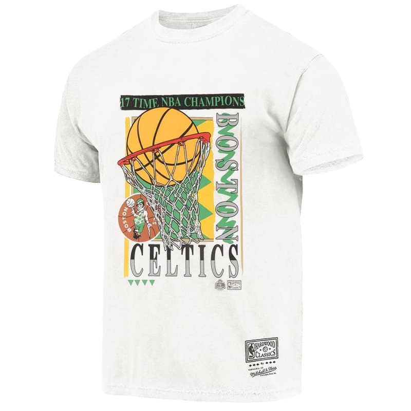 Boston Celtics Mitchell & Ness NBA Champs Vibe Vintage T-Shirt – Vintage White