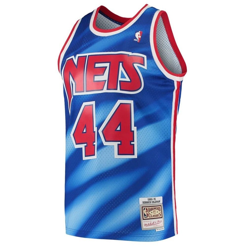 Derrick Cole Brooklyn Nets Mitchell & Ness NBA 90-91 Road Swingman Jersey – Blue