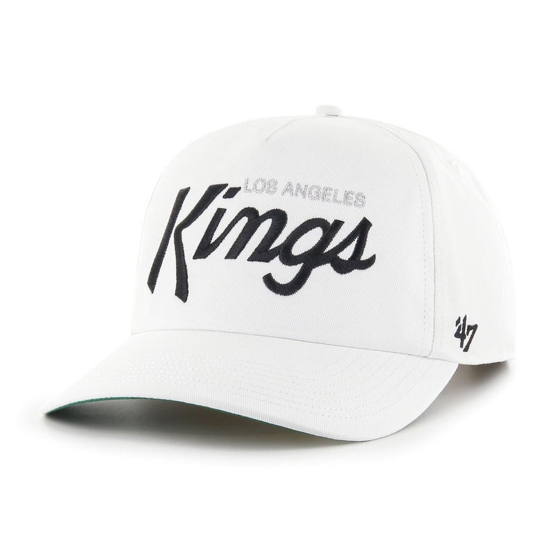Los Angeles Kings 47 NHL Script Nantasket Pre-Curved Snapback Hat – White