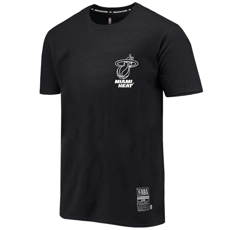 Miami Heat NBA Essentials Mono Repeat T-Shirt – Black