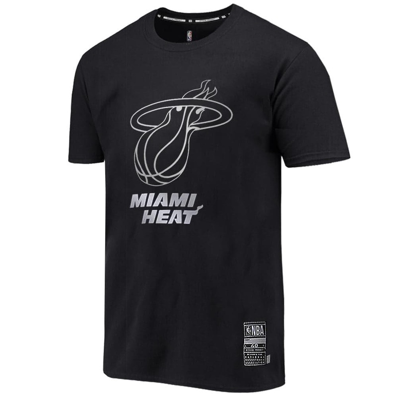 Miami Heat NBA Essentials Platinum Logo T-Shirt – Black