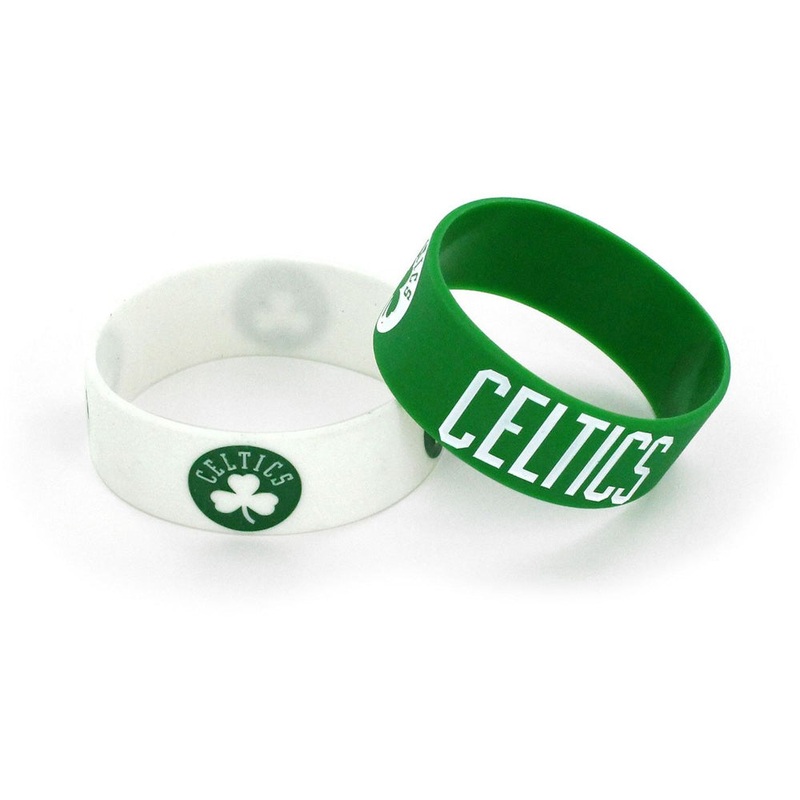 NBA Boston Celtics Aminco 2-Pack Wide Silicone Bracelet Bands