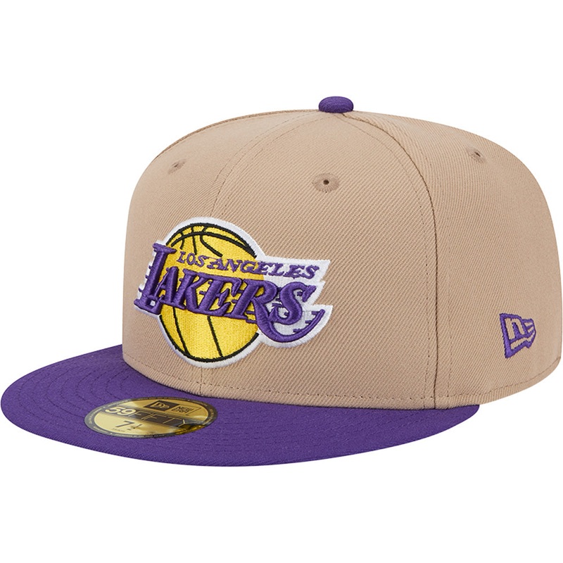 NBA Los Angeles Lakers New Era Camel 59FIFTY Fitted Hat