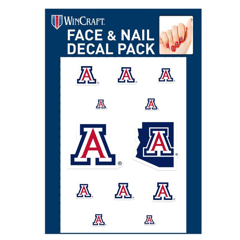 NCAA Arizona Wildcats WinCraft Face & Nail Decal Pack