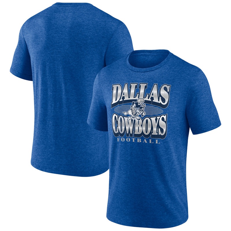 NFL Dallas Cowboys Fanatics Extreme Tackle Tri-Blend T-Shirt – Blue