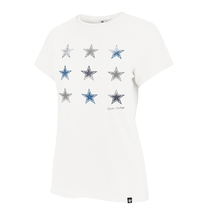 NFL Dallas Cowboys Women’s ’47 Wild Dreams Frankie T-Shirt – White