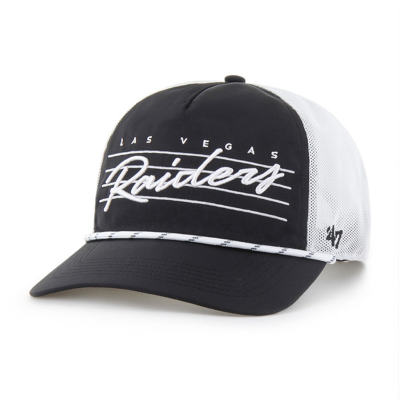 NFL Las Vegas Raiders ’47 Downburst Mesh Hitch Adjustable Hat – Black