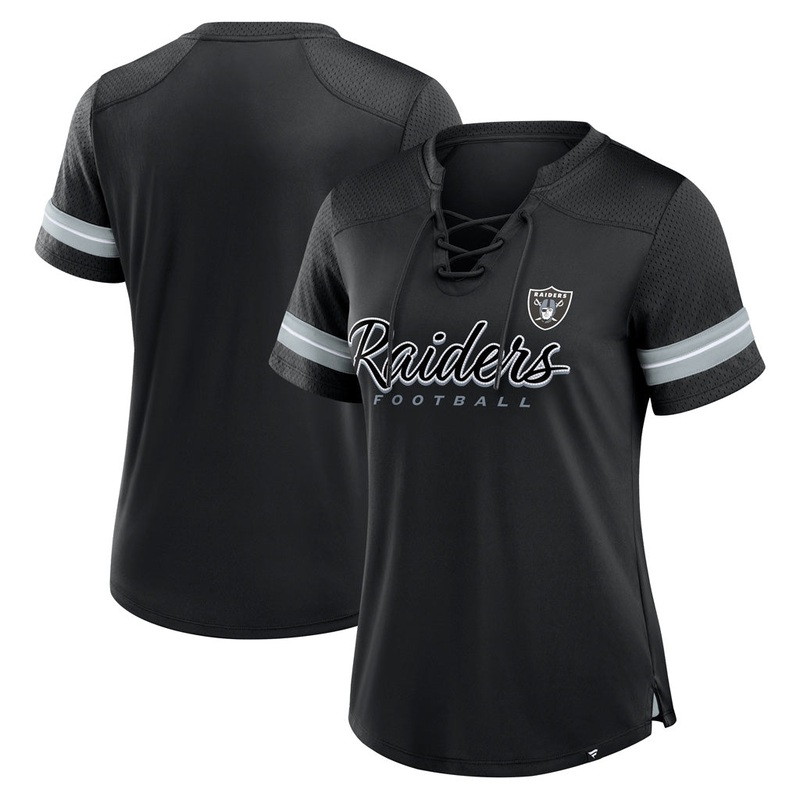 NFL Las Vegas Raiders Fanatics Women’s Play Script Lace-Up Top